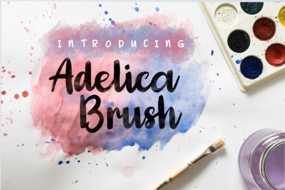 Adelica Brush: A Watercolor-Inspired Brush Font for Playful, Feminine Design