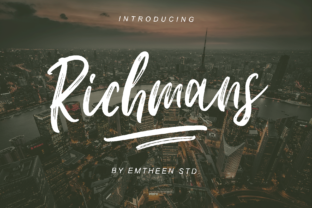 Richmans Font: The Elegant Hard Brush Script for Bold Branding and Design
